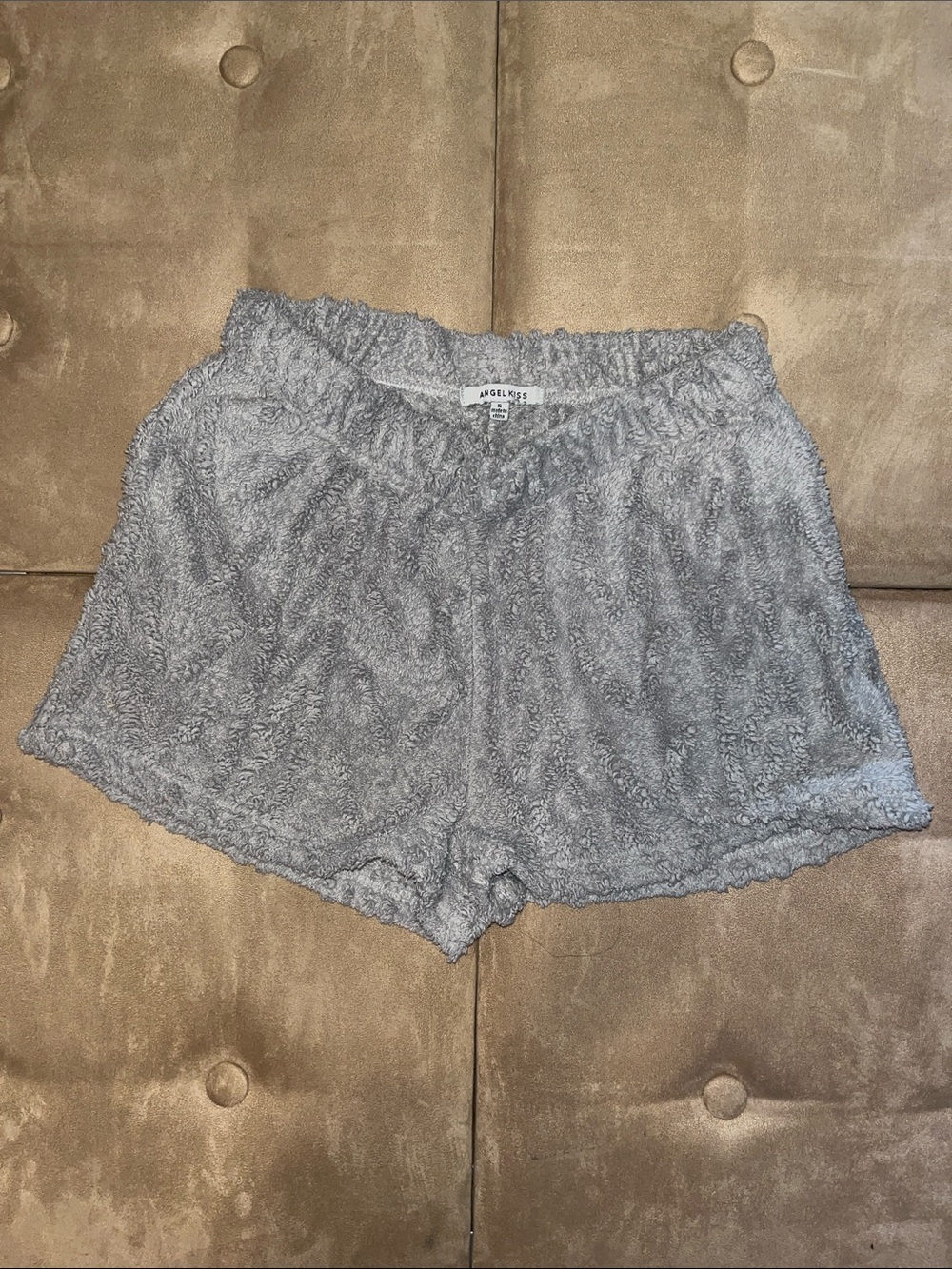 Angel Kiss Plush Gray Women's Athletic Lounge Shorts